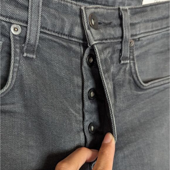 Rag & Bone Standard Issue Fit 1 Extra Slim Jeans Shelter Holes Black Grey 29x34 - Picture 4 of 8
